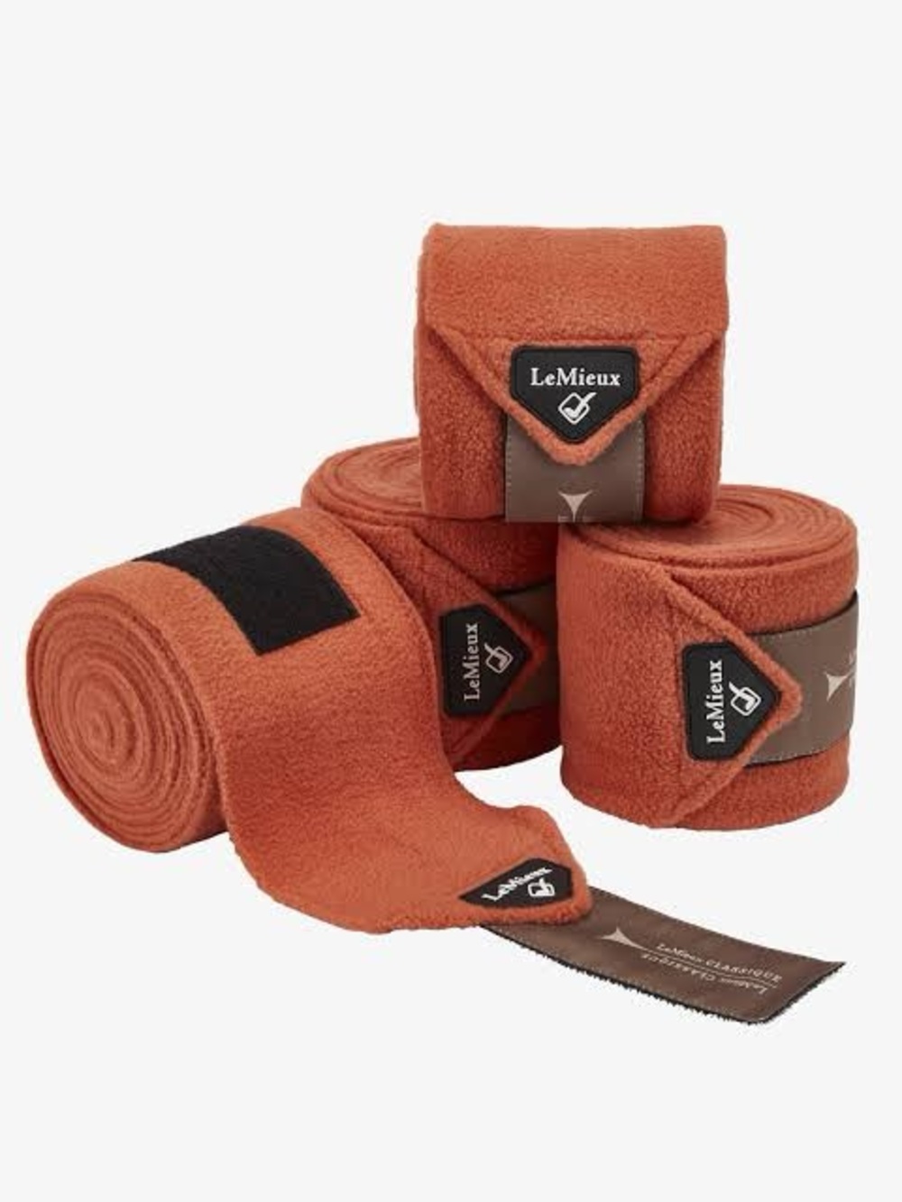 Lemieux FULL Apricot polo wraps set of 4 (2 NWOT 2 used in excellent condition)
